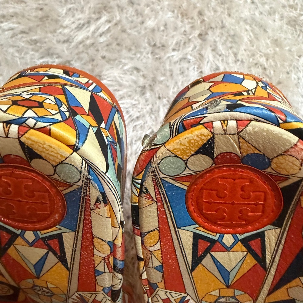 Tory Burch Multicolor Geometric Slide Sandals - Picture 8 of 10
